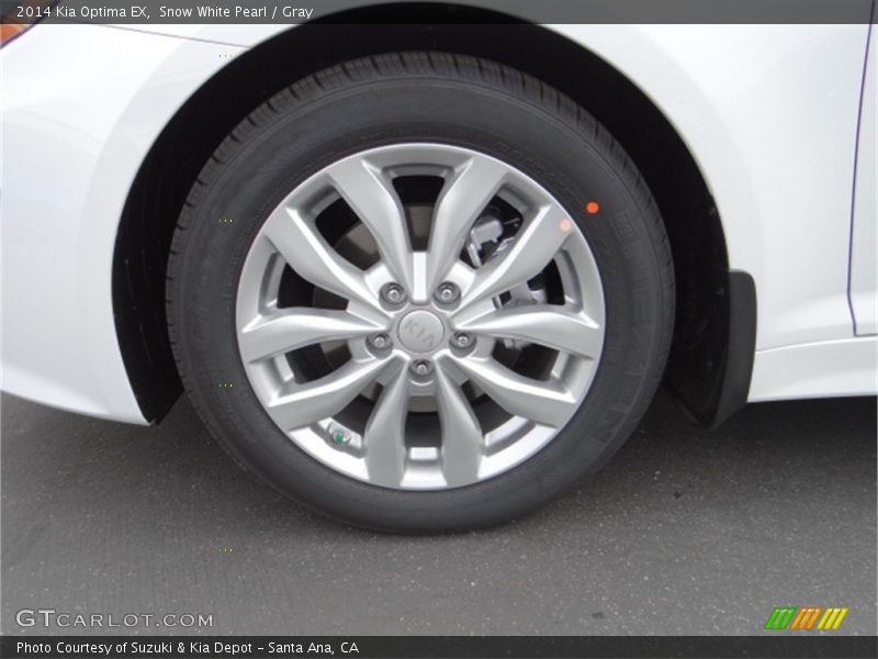 Snow White Pearl / Gray 2014 Kia Optima EX