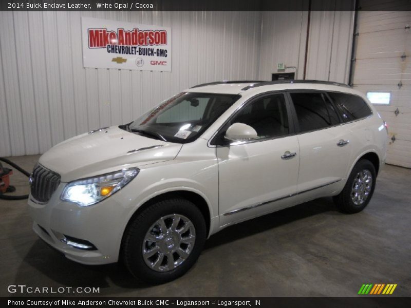 White Opal / Cocoa 2014 Buick Enclave Leather