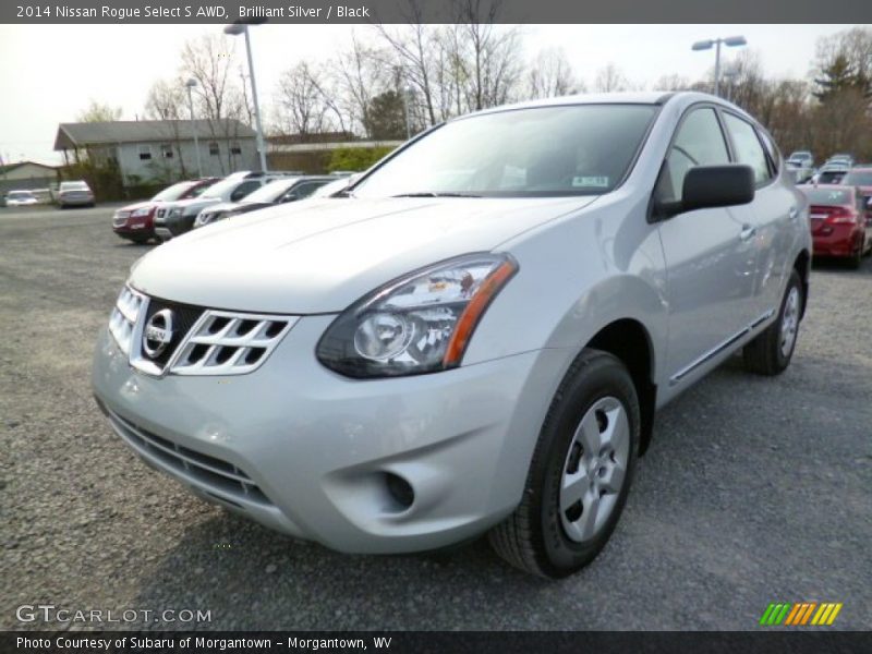 Brilliant Silver / Black 2014 Nissan Rogue Select S AWD