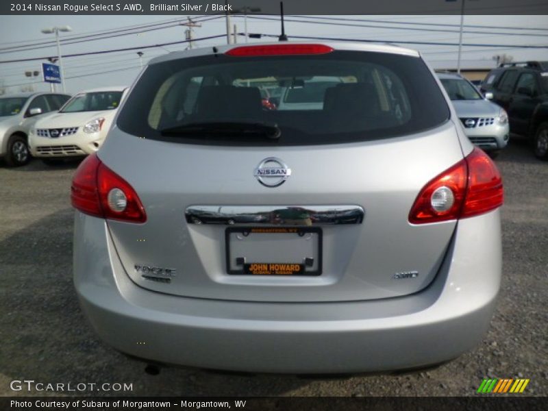 Brilliant Silver / Black 2014 Nissan Rogue Select S AWD