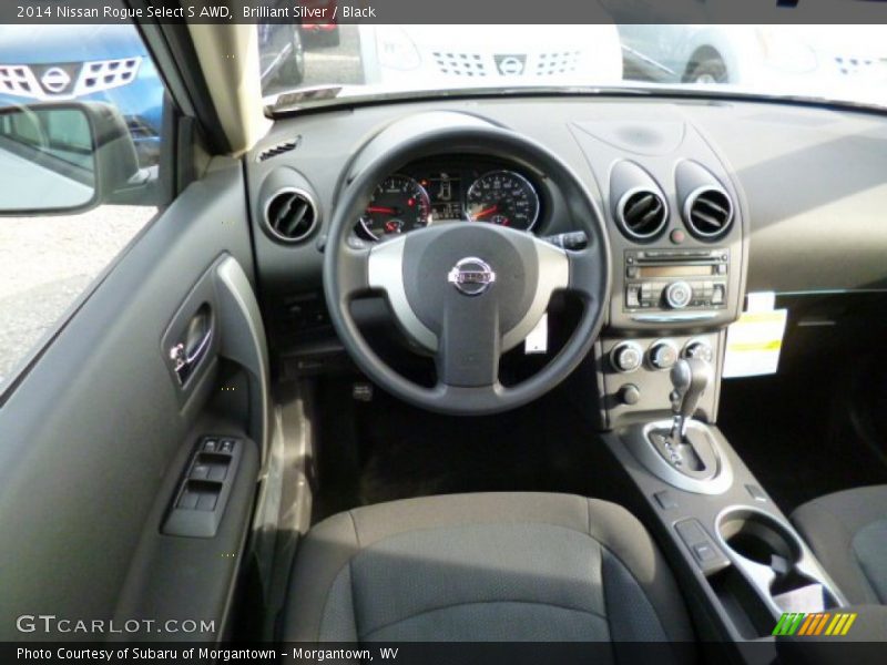 Brilliant Silver / Black 2014 Nissan Rogue Select S AWD