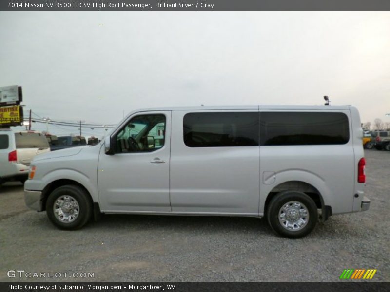 Brilliant Silver / Gray 2014 Nissan NV 3500 HD SV High Roof Passenger