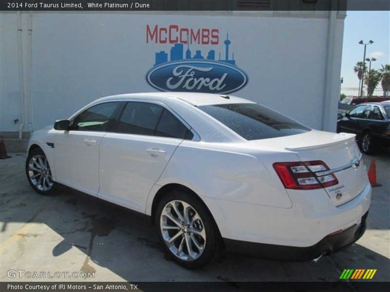 White Platinum / Dune 2014 Ford Taurus Limited