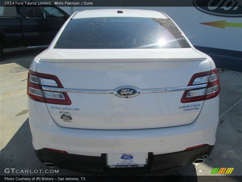 White Platinum / Dune 2014 Ford Taurus Limited