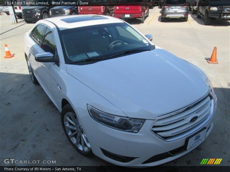 White Platinum / Dune 2014 Ford Taurus Limited