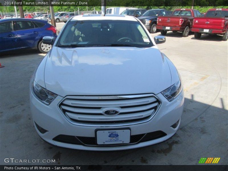 White Platinum / Dune 2014 Ford Taurus Limited