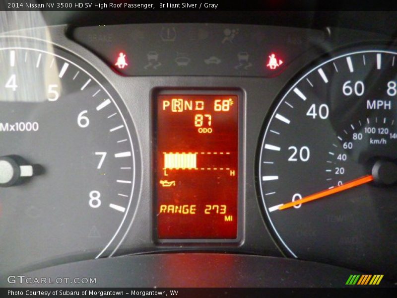 Brilliant Silver / Gray 2014 Nissan NV 3500 HD SV High Roof Passenger