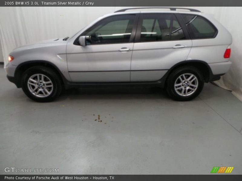 Titanium Silver Metallic / Grey 2005 BMW X5 3.0i