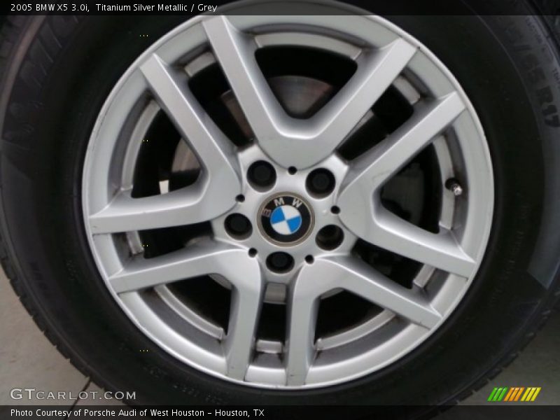 Titanium Silver Metallic / Grey 2005 BMW X5 3.0i