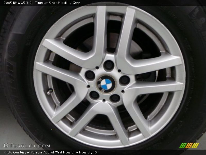 Titanium Silver Metallic / Grey 2005 BMW X5 3.0i
