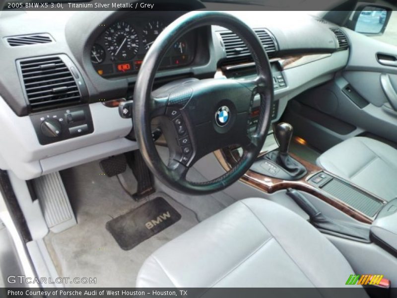 Titanium Silver Metallic / Grey 2005 BMW X5 3.0i