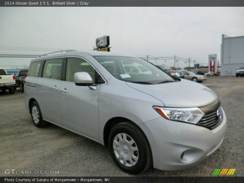 Brilliant Silver / Gray 2014 Nissan Quest 3.5 S