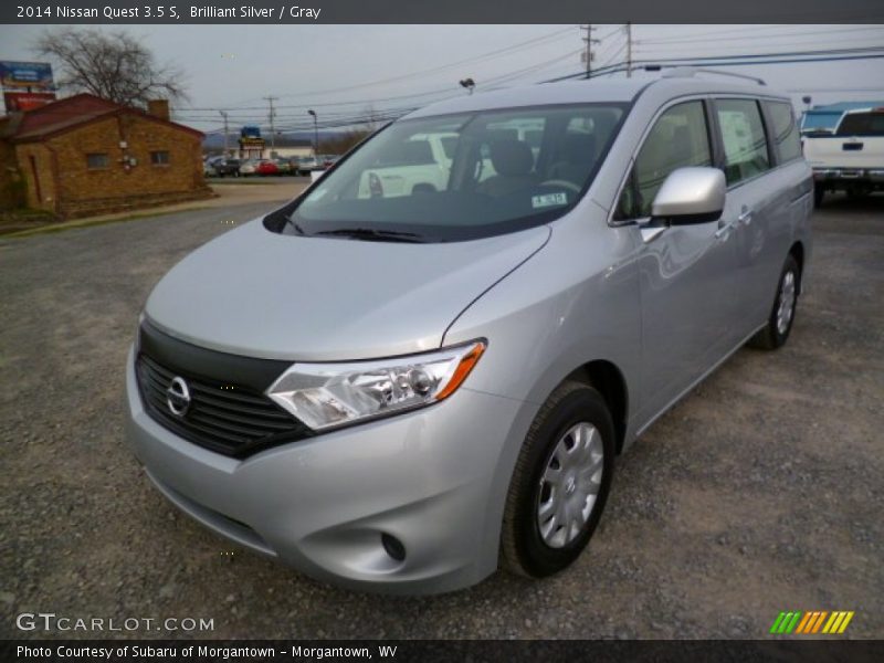 Brilliant Silver / Gray 2014 Nissan Quest 3.5 S