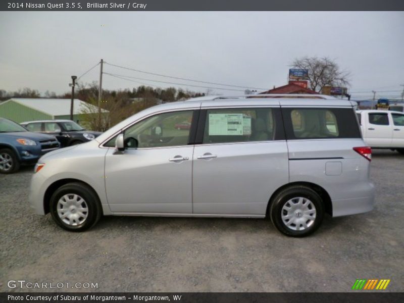 Brilliant Silver / Gray 2014 Nissan Quest 3.5 S