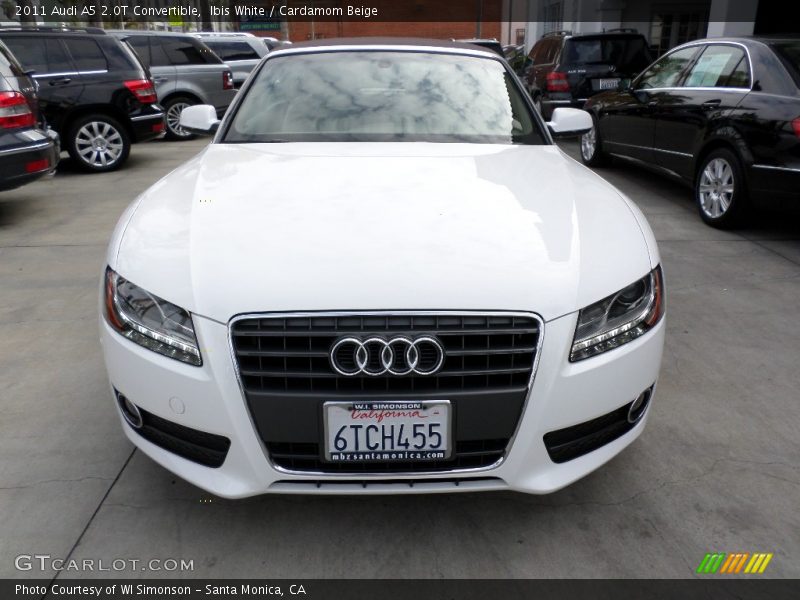 Ibis White / Cardamom Beige 2011 Audi A5 2.0T Convertible