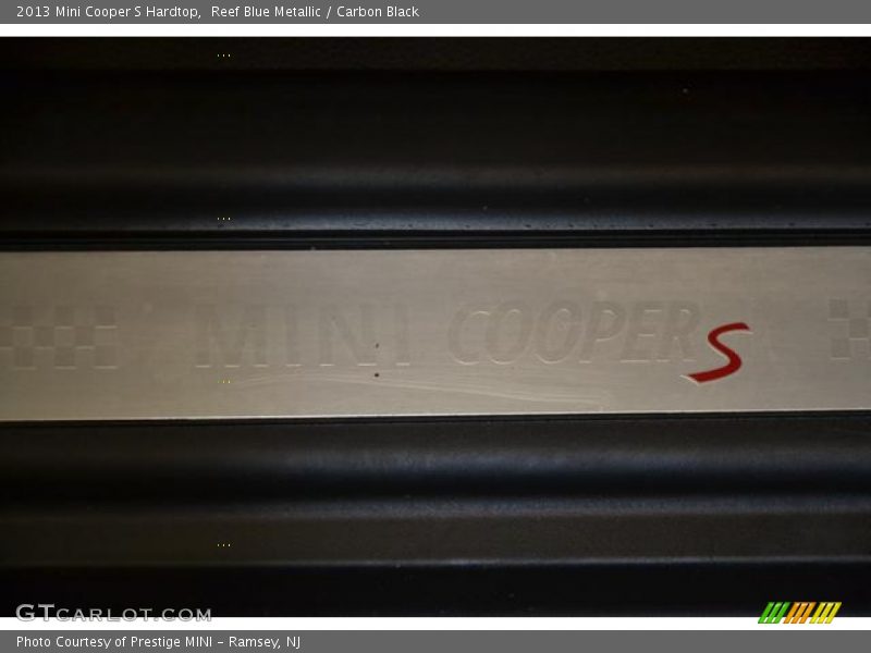 Reef Blue Metallic / Carbon Black 2013 Mini Cooper S Hardtop