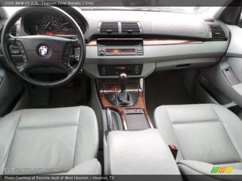 Titanium Silver Metallic / Grey 2005 BMW X5 3.0i