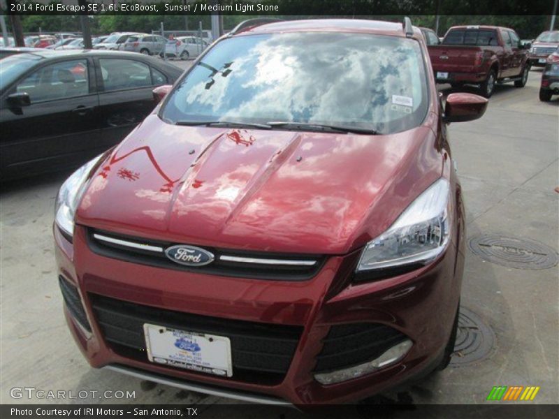 Sunset / Medium Light Stone 2014 Ford Escape SE 1.6L EcoBoost