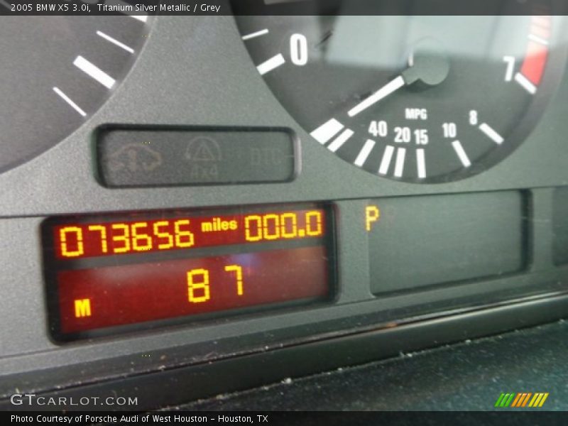 Titanium Silver Metallic / Grey 2005 BMW X5 3.0i