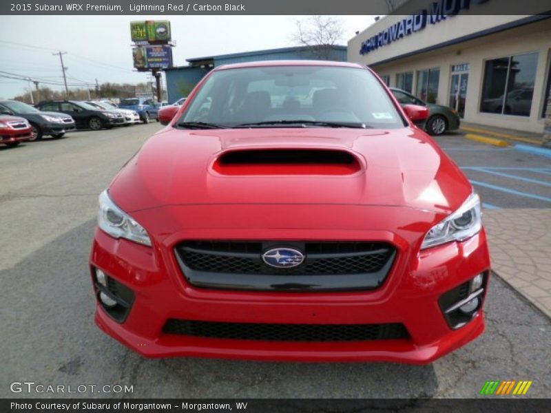 Lightning Red / Carbon Black 2015 Subaru WRX Premium