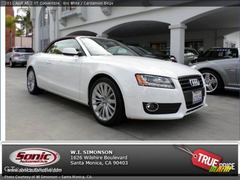 Ibis White / Cardamom Beige 2011 Audi A5 2.0T Convertible