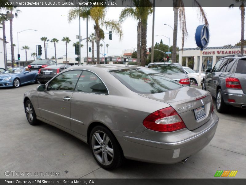 Pewter Metallic / Black 2007 Mercedes-Benz CLK 350 Coupe