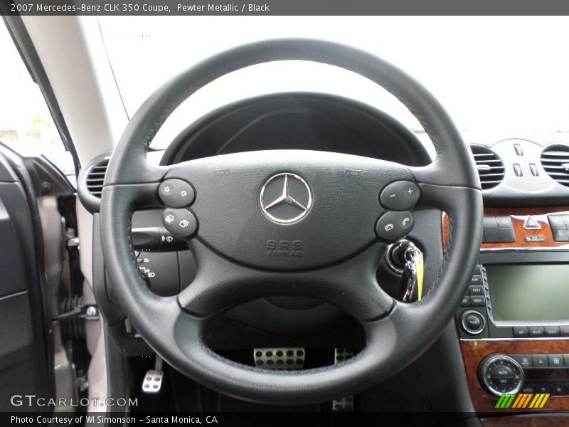 Pewter Metallic / Black 2007 Mercedes-Benz CLK 350 Coupe