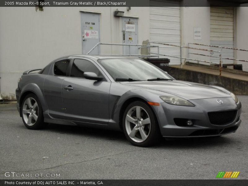 Titanium Gray Metallic / Black/Chaparral 2005 Mazda RX-8 Sport