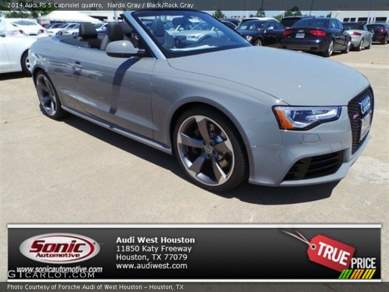 Nardo Gray / Black/Rock Gray 2014 Audi RS 5 Cabriolet quattro