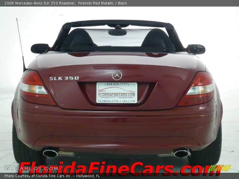 Firemist Red Metallic / Black 2006 Mercedes-Benz SLK 350 Roadster