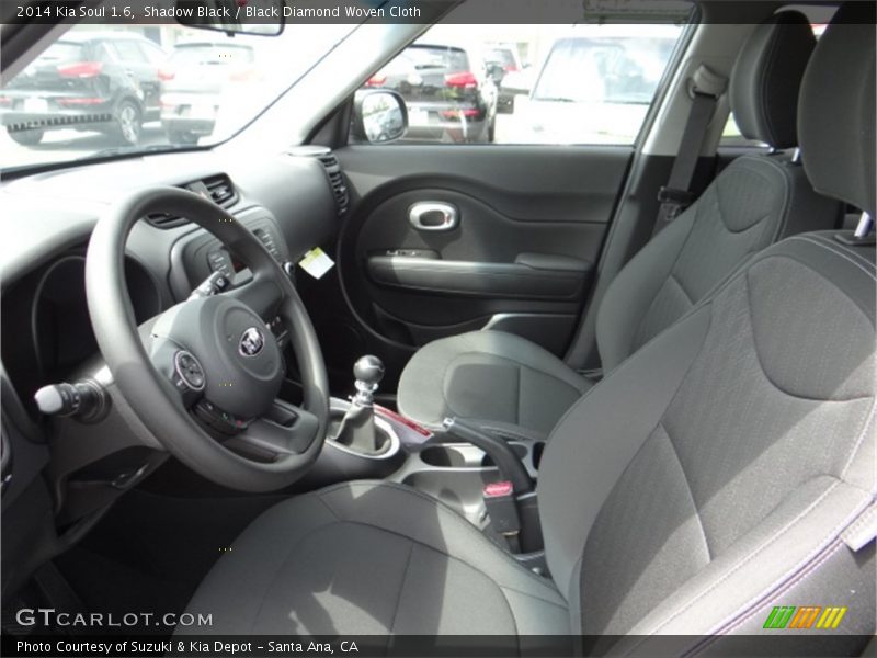 Shadow Black / Black Diamond Woven Cloth 2014 Kia Soul 1.6