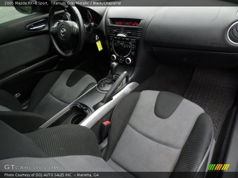 Titanium Gray Metallic / Black/Chaparral 2005 Mazda RX-8 Sport