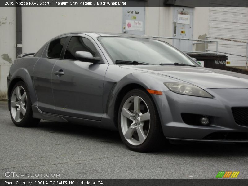 Titanium Gray Metallic / Black/Chaparral 2005 Mazda RX-8 Sport