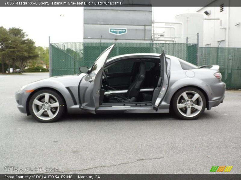 Titanium Gray Metallic / Black/Chaparral 2005 Mazda RX-8 Sport