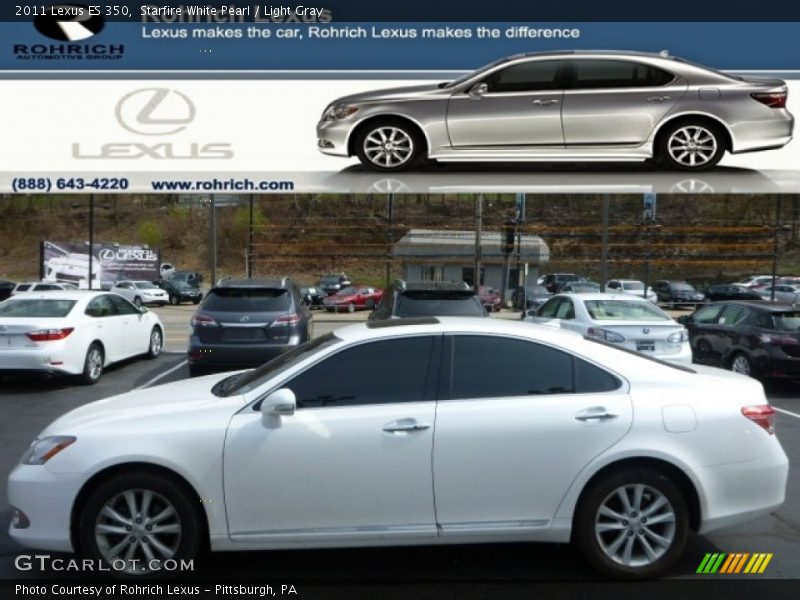 Starfire White Pearl / Light Gray 2011 Lexus ES 350