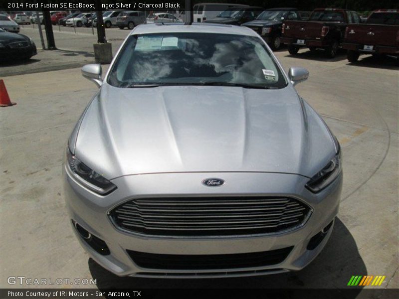 Ingot Silver / Charcoal Black 2014 Ford Fusion SE EcoBoost
