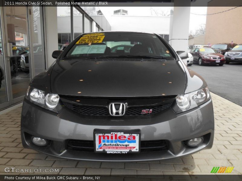Polished Metal Metallic / Black 2011 Honda Civic Si Sedan