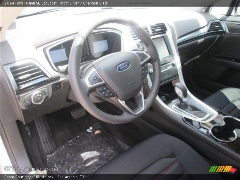 Ingot Silver / Charcoal Black 2014 Ford Fusion SE EcoBoost