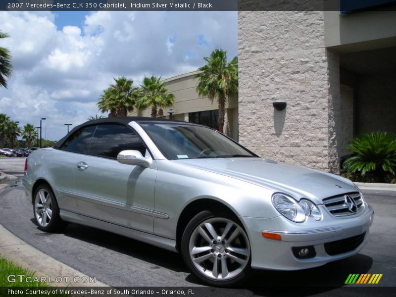 Iridium Silver Metallic / Black 2007 Mercedes-Benz CLK 350 Cabriolet