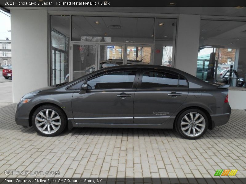 Polished Metal Metallic / Black 2011 Honda Civic Si Sedan
