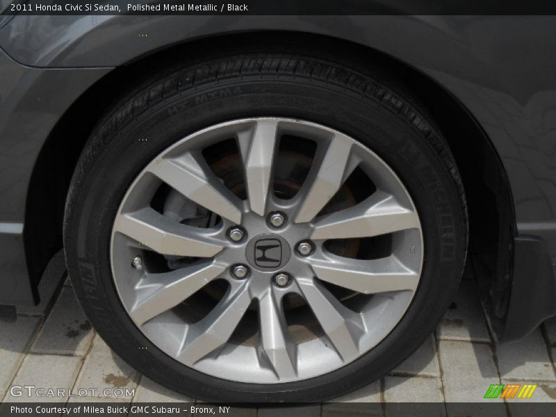 Polished Metal Metallic / Black 2011 Honda Civic Si Sedan