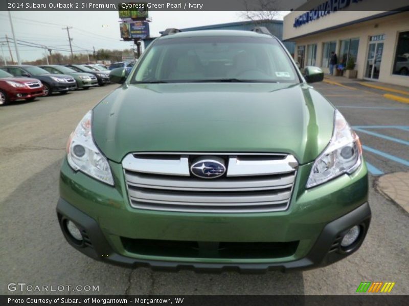 Cypress Green Pearl / Ivory 2014 Subaru Outback 2.5i Premium