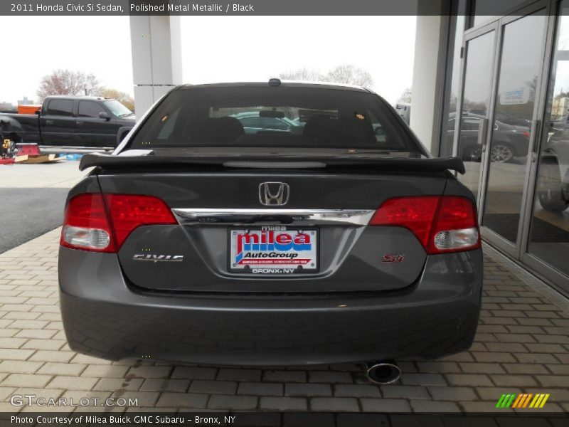 Polished Metal Metallic / Black 2011 Honda Civic Si Sedan