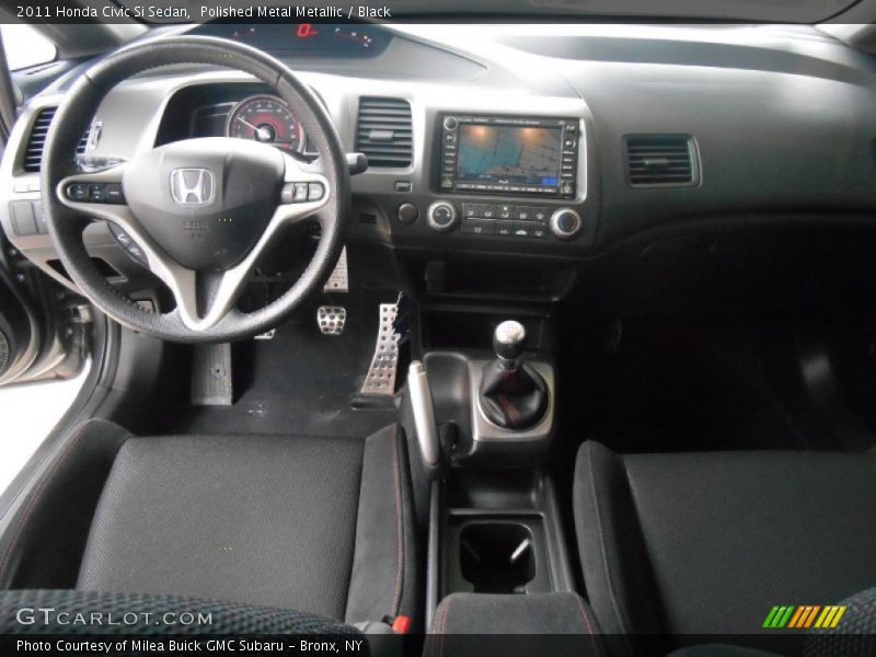 Polished Metal Metallic / Black 2011 Honda Civic Si Sedan