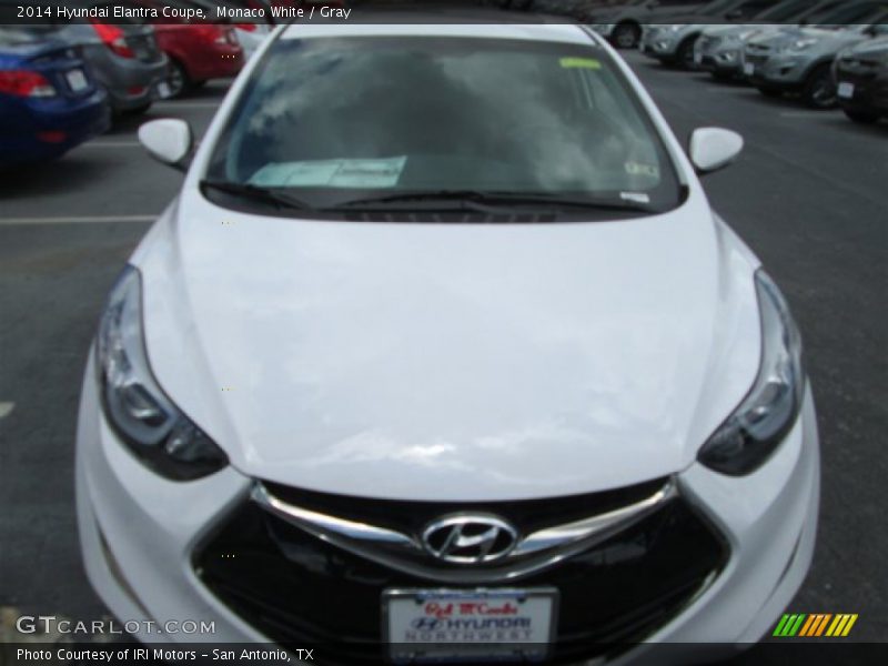 Monaco White / Gray 2014 Hyundai Elantra Coupe