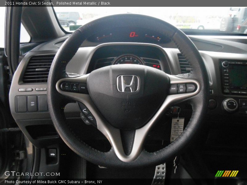 Polished Metal Metallic / Black 2011 Honda Civic Si Sedan