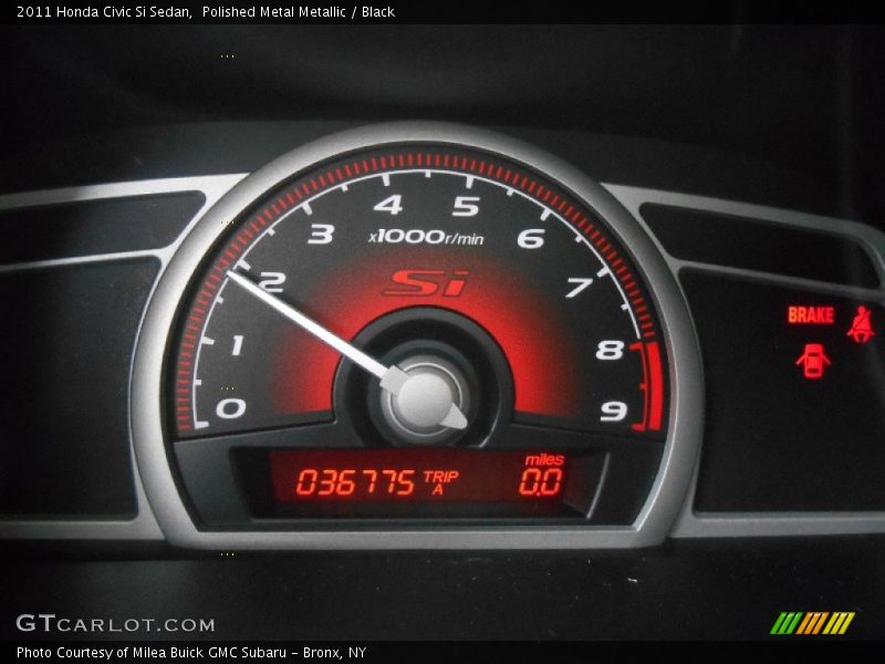 Polished Metal Metallic / Black 2011 Honda Civic Si Sedan