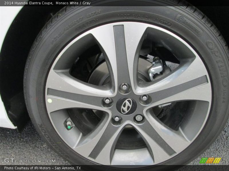 Monaco White / Gray 2014 Hyundai Elantra Coupe