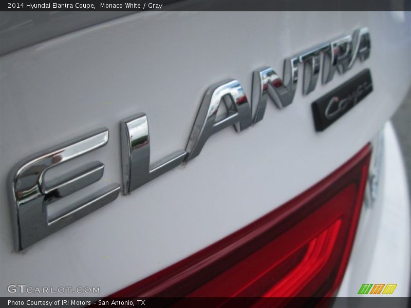 Monaco White / Gray 2014 Hyundai Elantra Coupe
