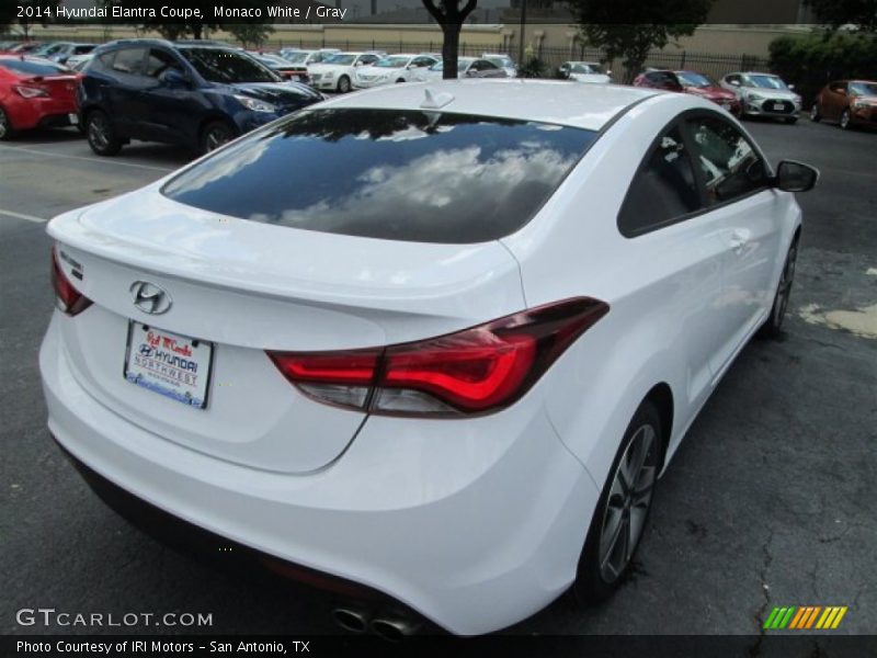 Monaco White / Gray 2014 Hyundai Elantra Coupe